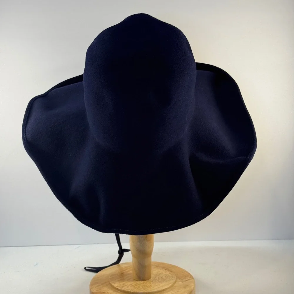 Frank Olive Vintage Wool Hat | 1960s‎ Union Made Navy Wide Brim | Frank's Girl